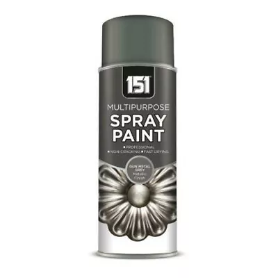 1 X 151 Gun Metal Spray 400ml Aerosol Paint Spray Cars Wood Metal Walls Graffiti • £6.89