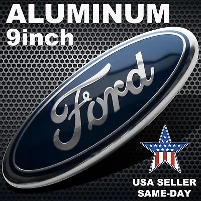 9'' FORD DARK BLUE&SILVER EMBLEM OVAL  LOGO Front Grille/Tailgate Badge 2004-16 • $11.59