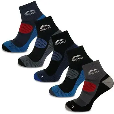 More Mile Cheviot Trail Running Socks 5 Pair Pack Cushioned Padded Sports Sock • £12.90