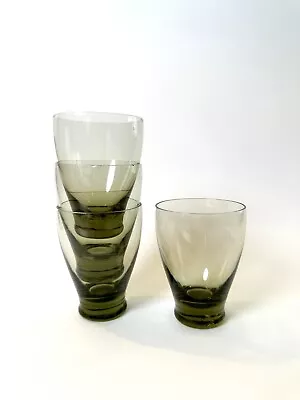 Russel Wright  Smoke Drinking Glasses Tumblers Mid Century Modern Set Of 4 • $40