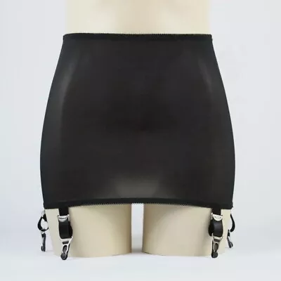 Allacki Lace Edge 6 Straps Garter Belt Skirt Retro Sexy Sheer Mesh Girdle • $13.30