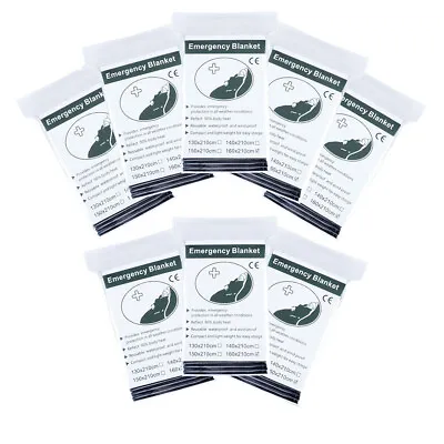 8 Pack Emergency Solar Blanket 83 X63  Mylar Insulating Thermal Heat Packets XL • $9.95