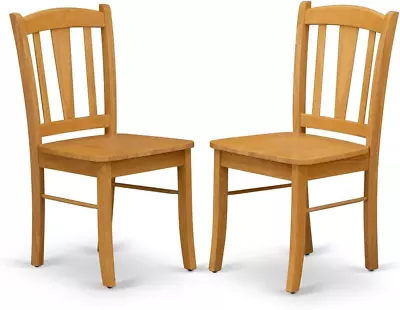 East West Furniture Dublin Kitchen Chairs - Wooden Seat And Oak Hardwood Frame D • $164.94