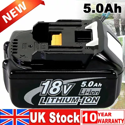 18V Battery For Makita BL1860 5.0 Ah Lithium LXT 18 Volt BL1830 BL1850 194230-4 • £18.89