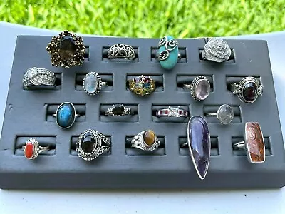 25 Gram Assorted Sterling Silver 925 Ring Lot Wholesale Resale Vintage-now • $49.99