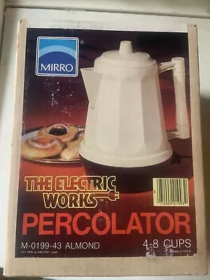 Vintage Nib Mirro-matic Electric Coffee Percolator Almond • $9.99