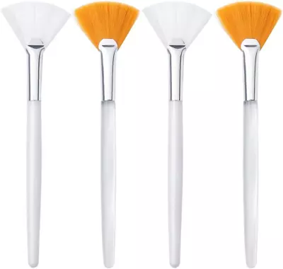 4 Pcs Face Mask Brush Face Mask Applicator Brush Soft Facial Fan Brush For Mud • £6.06