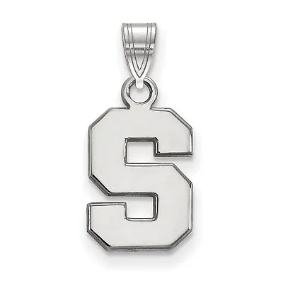 Michigan State University Spartans School Letter Logo Pendant In Sterling Silver • $49.99