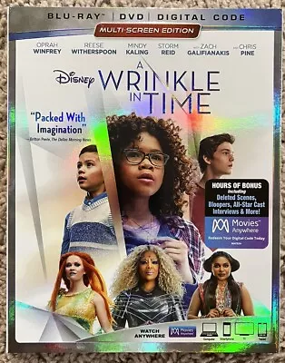 A Wrinkle In Time (Blu-ray/DVD + Digital 2018) Brand New!!! W/Slip Cover!!! • $6.99