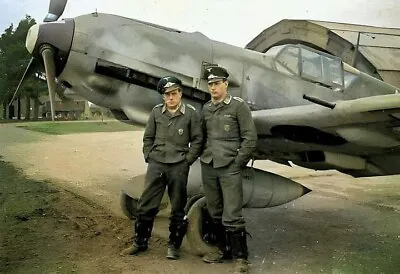 Messerschmidt Bf109 And Pilots WW2 Re-Print 4x6 #0000 • $5.99