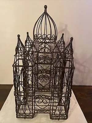Vintage Wire TAJ MAHAL Bird Cage Style Piece With Cathedral Dome • $79.99