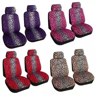 5 Seats Car Seat Cover Leopard Print Front Rear For Toyota Camry Corolla RAV4 • $38.49