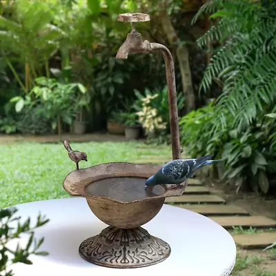 Bird Baths For Outdoors Metal Bird Bath Bowl Birdbaths For The Garden Metal • $54.99