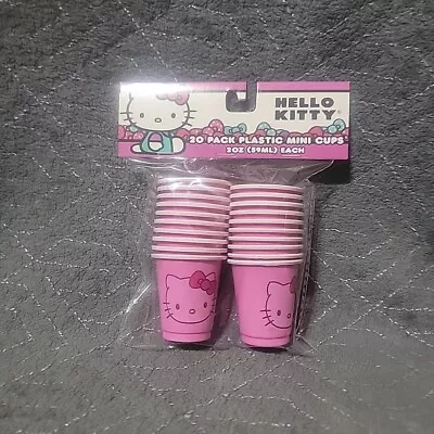 Hello Kitty Mini Plastic Cups 2 Oz ( 59ml) Pack Of 20  • $8