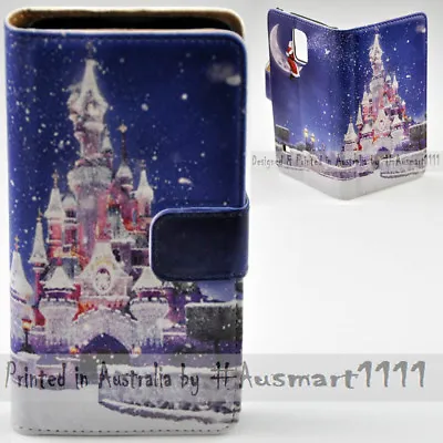 $13.98 • Buy For Sony Xperia Series - Christmas Castle Print Wallet Mobile Phone Case Cover