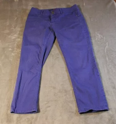 Elle Paris Women's 2 Button Purple Straight Jeans Size 8 (AP0063) • $9.99