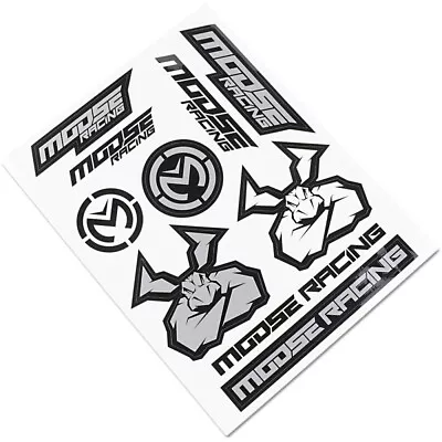 Moose Racing MX Off-Road Agroid Decal/Sticker Sheet (Black/Silver) • $10.55