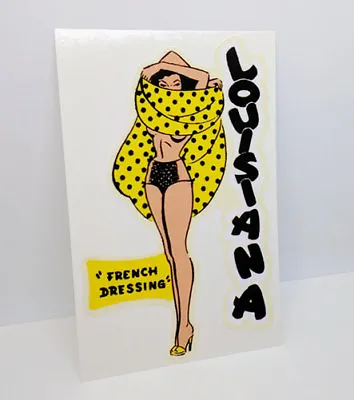 Louisiana Pinup Vintage Style Travel DECAL / Vinyl STICKER Pin Up Luggage Label • $4.69