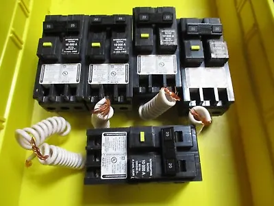 LOT OF 5 New Square D Circuit Breakers HOM220GFI With Free Shipping • $149