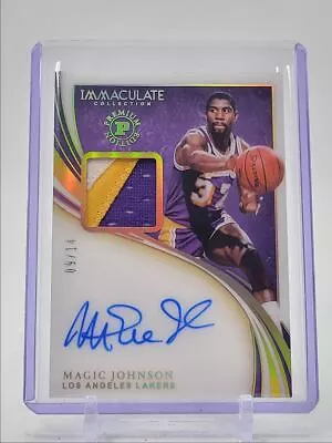 Magic Johnson 2019-20 Immaculate Premium Fotl Patch Autograph Auto /14 Q0829 • $10.49