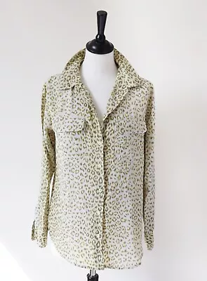 £35 • Buy Equipment 100% Silk Shirt - Leopard Print - Long  Sleeves  - M - Fit UK 10 / 12