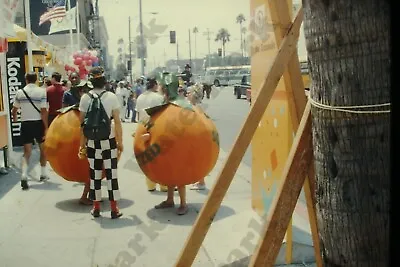 1984 Street Scene Los Angeles Oranges Costume People  35mm Film SLIDE A7b5 • $9.99