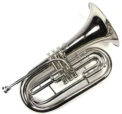 Advanced Monel Pistons Marching Baritone Key Of Bb W/ Case Nickel Finish • $759