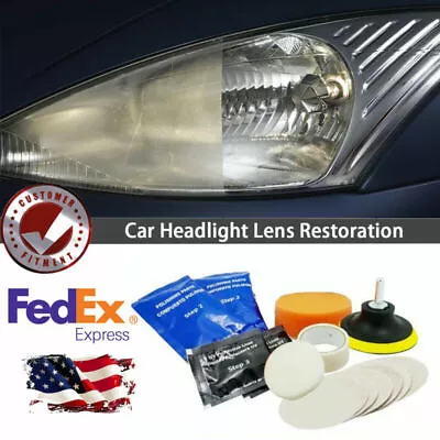Headlight Lens Restoration Repair System Headlamp Renewer Removes Yellow Stain • $16.19