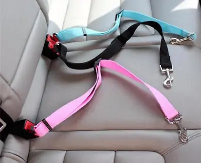 $6.35 • Buy SEATBELT LEASH Dog Pet Car Safety Belt Harness Collar Restraint Lead Adjustable