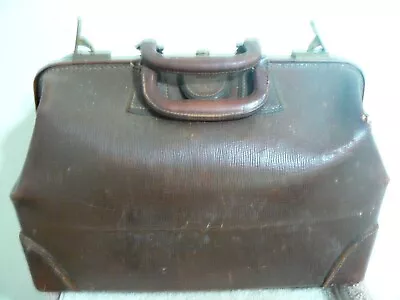 Large Antique Vintage Doctor Physician Leather Bag Satchel • $29.95