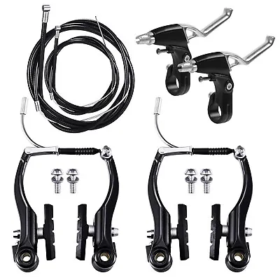 $17.55 • Buy Mountain Bike V Brake Caliper Set  Front And Rear V-Brake Replacement With Cable