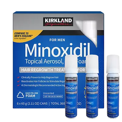 Kirkland Minoxidil 5% Foam Men Hair Regrowth Treatment Hair Loss Treatment  • $99.99