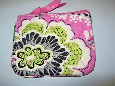 VERA BRADLEY SMALL COSMETIC Make-Up BAG PRISCILLA PINK 4 X 5 EC • $6.99