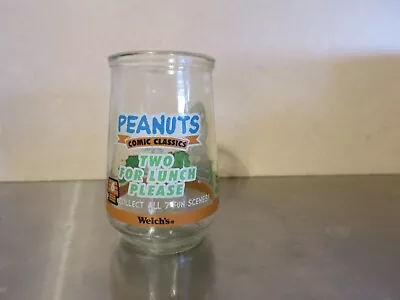 Vintage Welch's Jelly Jar Peanuts Glass Classics #  6 TWO FOR LUNCH PLEASE • $7.99