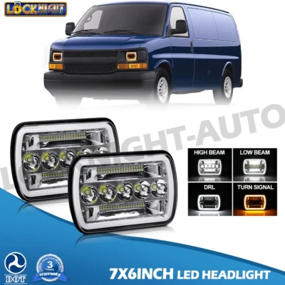 $42.99 • Buy For Chevy Express 1500 2500 3500 Astro Cargo Van 5x7 7x6 LED Headlight DRL DOT