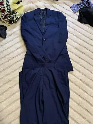 Men’s H&M Navy Blue Slim Fit Full Suit • $15