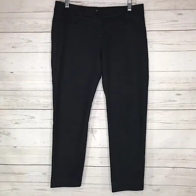 Cabi Womens Pants Size 4 Black Cropped Skinny Pique Zip #413 • $21.99