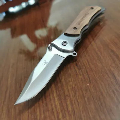 Browning 339 Folding Pocket Knife Outdoor Knives Camping Fishing Brown  • $12.80
