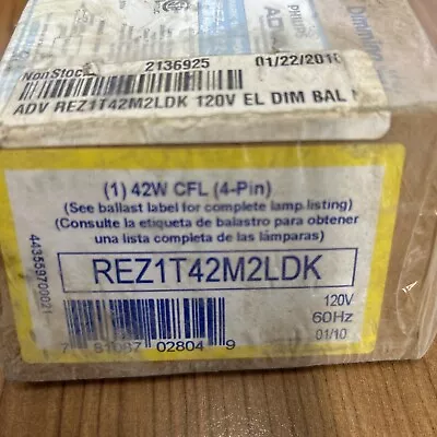 Advance REZ1T42M2LDK 120V Mark X Dimmable Programmed Start Electronic Ballast. • $75