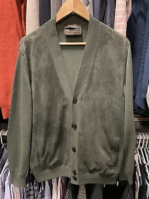 Loro Piana Vicuña (55%) & Baby Cashmere (45%) - With Suede - Cardigan: Size 52/L • $1799.99