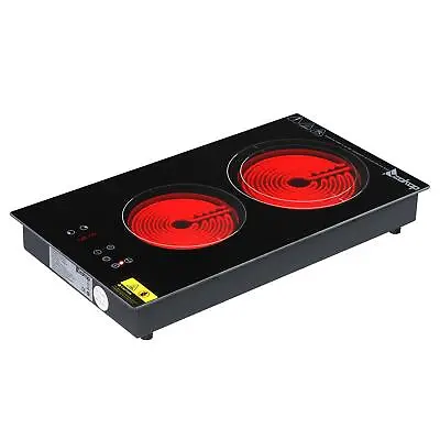 ZOKOP Electric Stove Top Touch 20'' Cooktop 2 Burner Safety Lock 3000W Fast Heat • $83.29