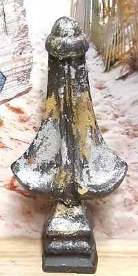 $25 • Buy Vintage Cast Iron Gate Fence Finial Topper Spike Antique Gothic Pole Point Top