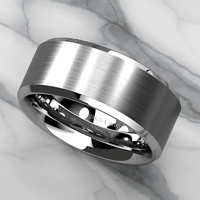 VBFOT Tungsten Wedding Band Ring Brushed Silver Mens Jewelry Size 5-15 + Half  • $9.89