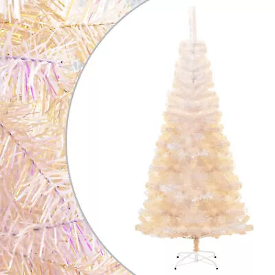 Artificial Christmas Tree With Iridescent Tips White 210  PVC L7U2 • $138.59