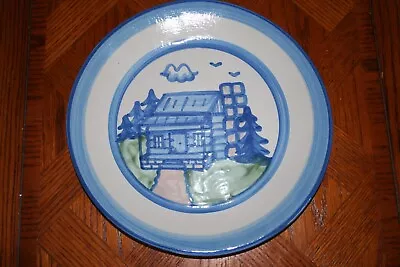 Four Pc. M.A. Hadley 11  Dinnerware  Plate Set: Cabin  Frog  Pig And Cow. • $10.99