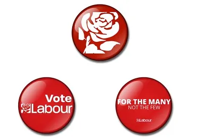 Vote Labour Party 25 38 59mm Badge Bottle Opener Magnet ELECTION Starmer • £0.99