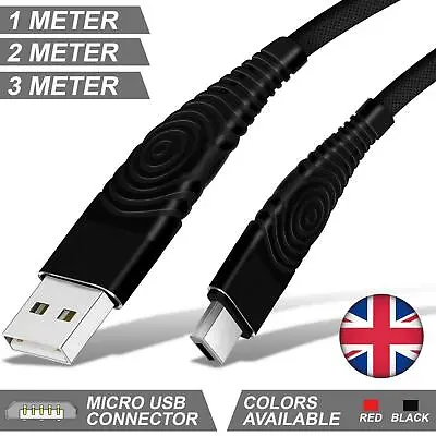 Heavy Duty Braided Micro USB Cable Data Sync Charger Charging Lead For Android • £3.49