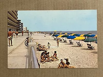 Postcard Virginia Beach VA Sun Bathing Sand Beach Ocean Hotels Vintage PC • $3.19