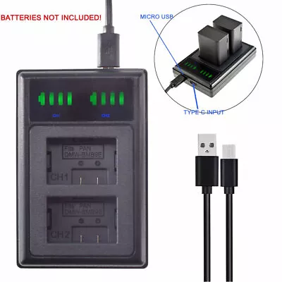 USB LED SLIM Battery Charger For Panasonic Lumix DMC-FZ62 FZ45 FZ48 DMW-BMB9E • £7.80