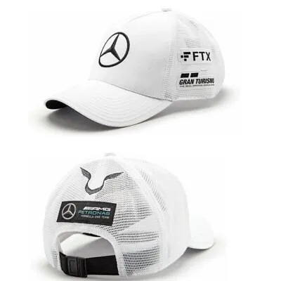 Men's Cap Hat Baseball Adjustable Mercedes Benz AMG Petronas Black/White Solid • $15.28